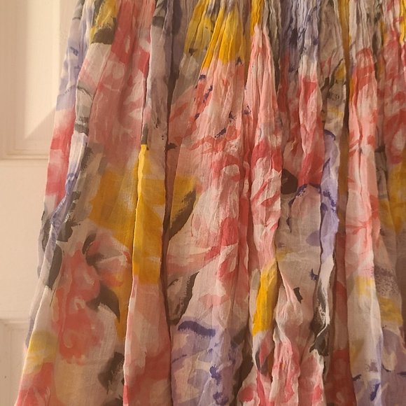 Long Vintage Floral Boho Skirt - Picture 4 of 9